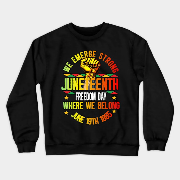 Juneteenth 1865 Celebrate Independence Day Crewneck Sweatshirt by AlmaDesigns